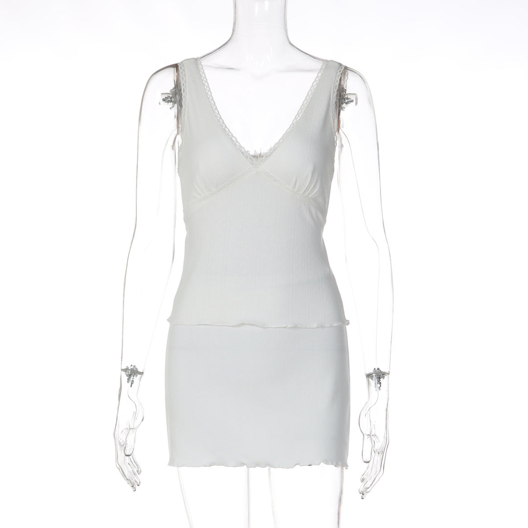 Damen Trägershirt mit eleganter Rüsche und femininer Silhouette R&B