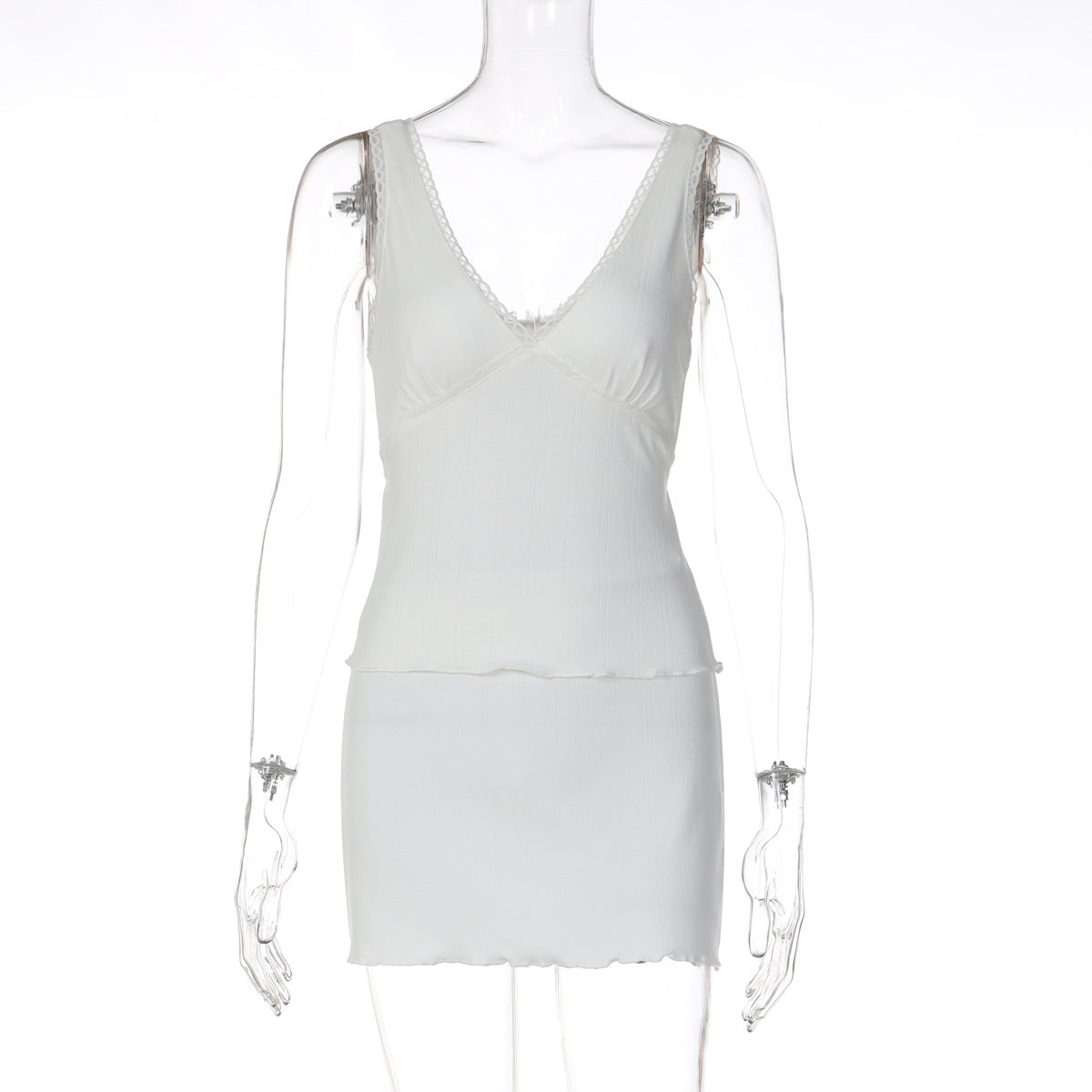 Damen Trägershirt mit eleganter Rüsche und femininer Silhouette R&B