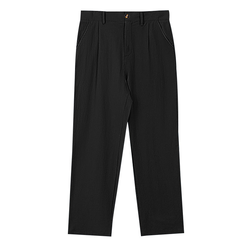 Damen elegante Langehose im lockeren Schnitt mit feinen Falten R&B