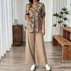 Damen Bluse mit floralem Design und lässiger Passform R&B