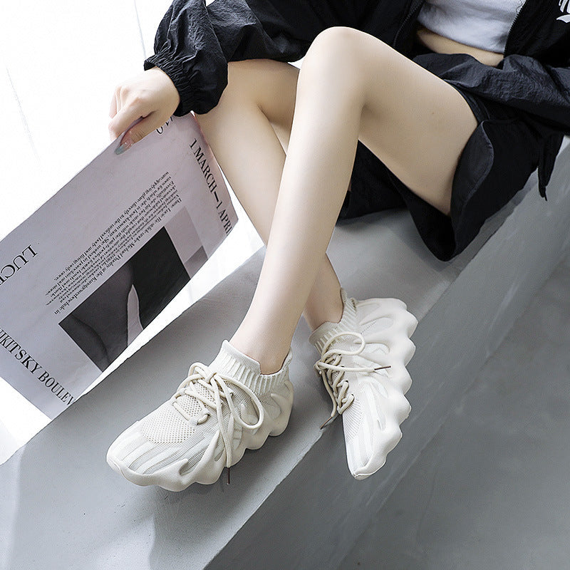 Damen elastische Sneakers mit rutschfester Sohle und atmungsaktivem Obermaterial R&B