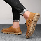 Herren Freizeit-Leder-Sneaker mit handgenähter Verarbeitung R&B