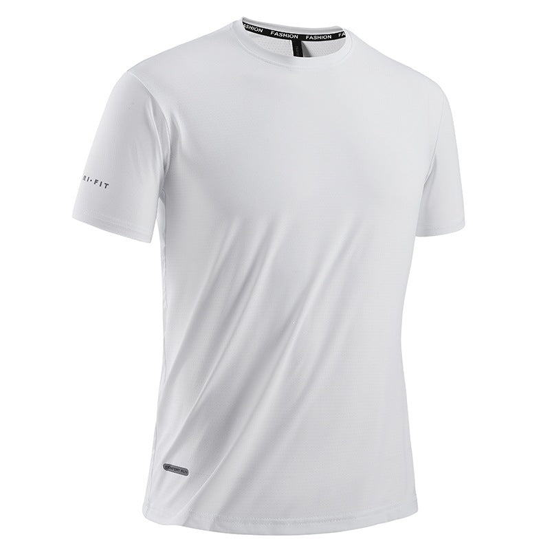 Herren nan atmungsaktives Funktions-T-Shirt aus perforiertem Mesh für Training R&B
