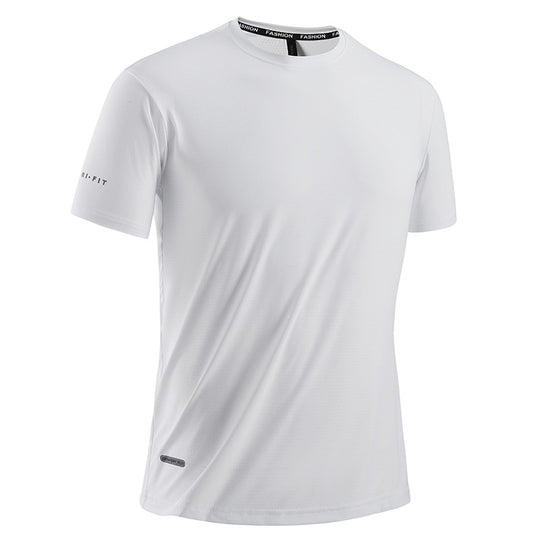 Herren nan atmungsaktives Funktions-T-Shirt aus perforiertem Mesh für Training R&B