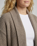 Damen Strickjacke mit offenen Kanten und lässigem Schnitt R&B