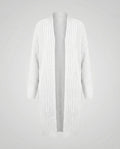 Damen Strickjacke mit offenen Kanten und lässigem Schnitt R&B