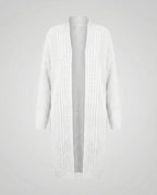 Damen Strickjacke mit offenen Kanten und lässigem Schnitt R&B