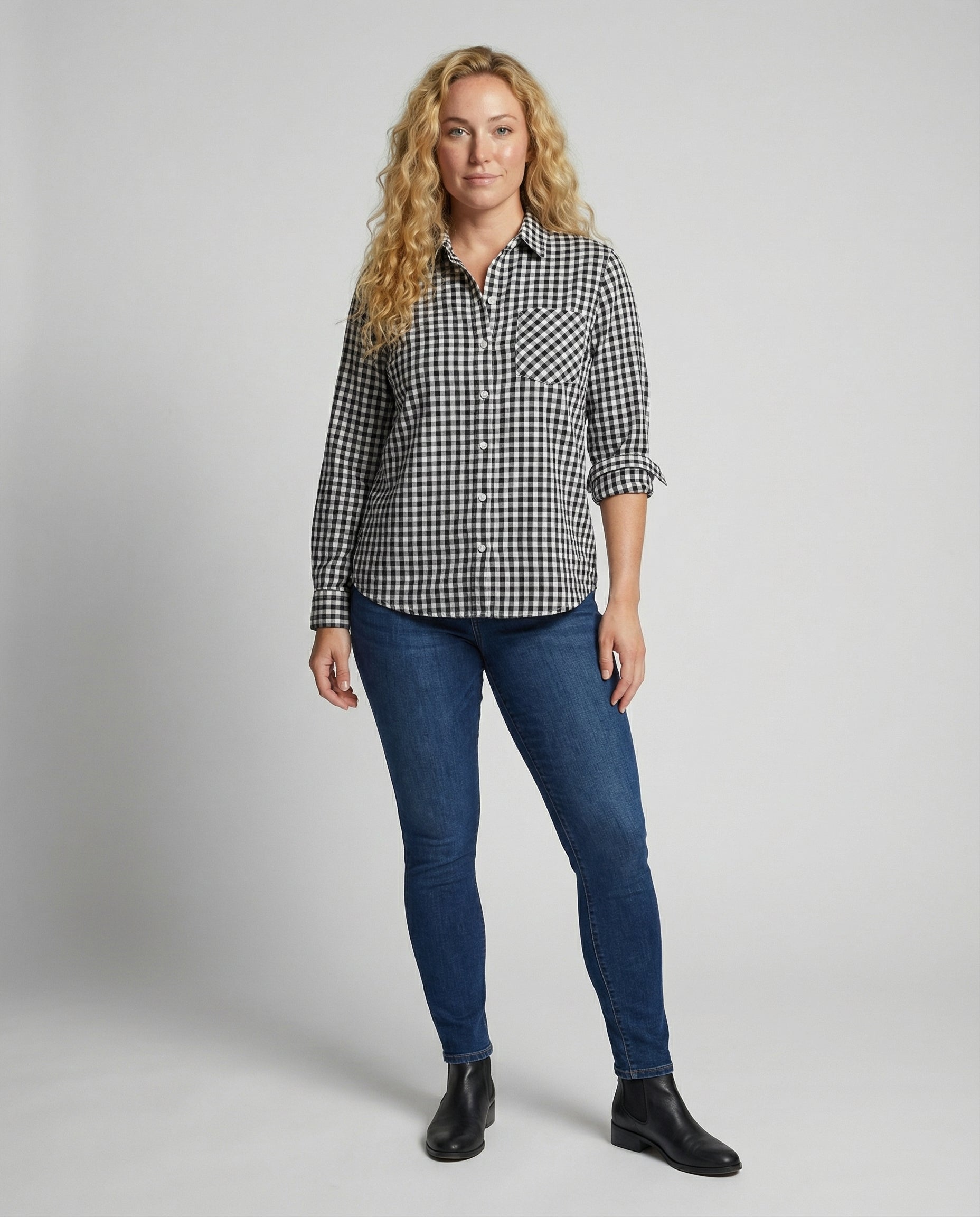 Damen Kariertes Hemd Oversize | R&B