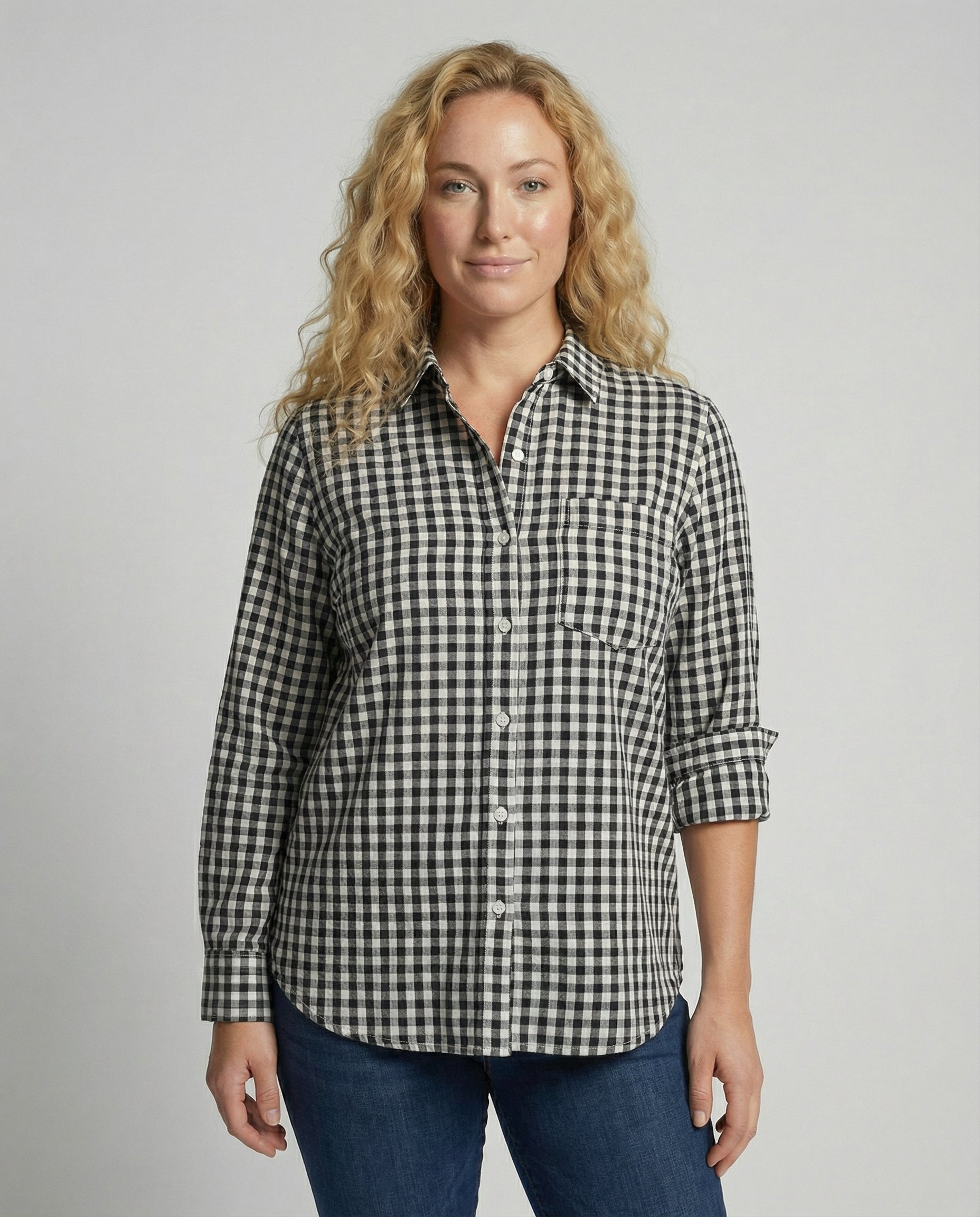 Damen Kariertes Hemd Oversize | R&B