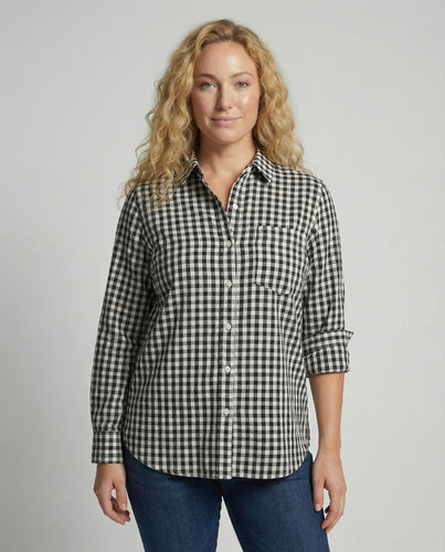 Damen Kariertes Hemd Oversize | R&B