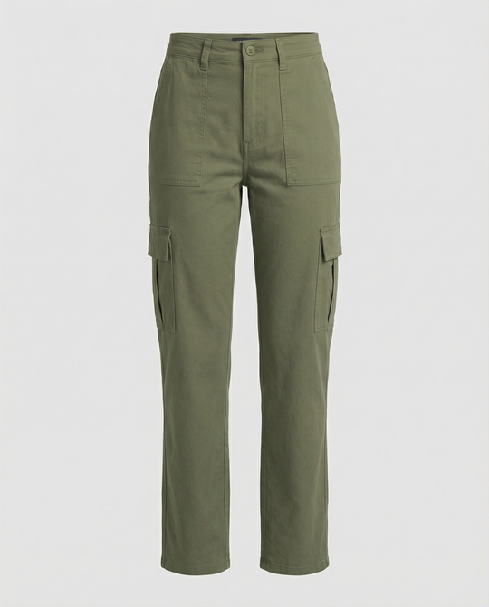 Cargohose Damen mit elastischem Bund und praktischen Taschen (weit)