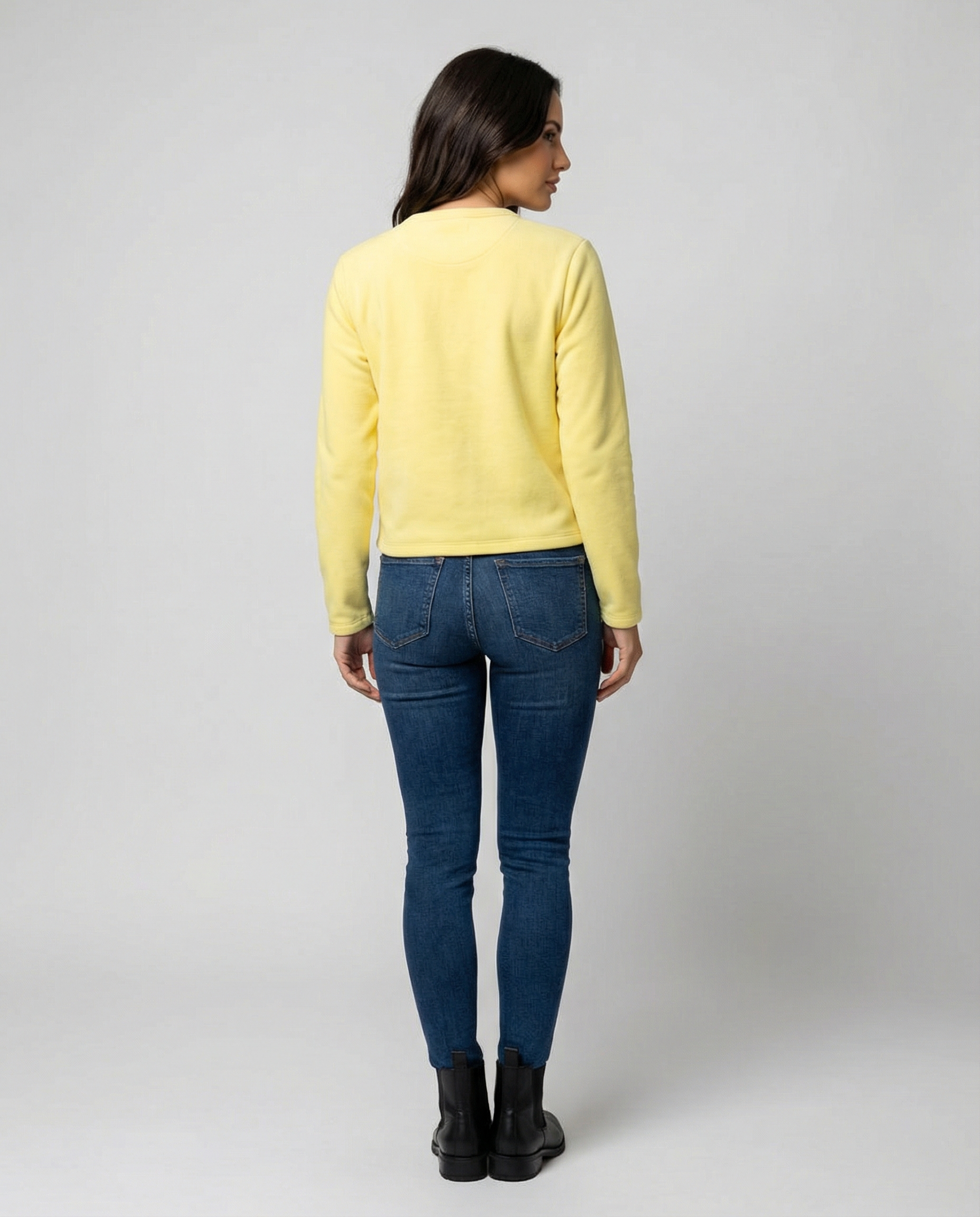 Damen Langarmshirt mit Druckknöpfen