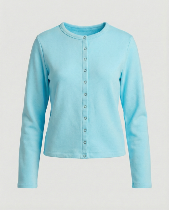 Damen Langarmshirt mit Druckknöpfen