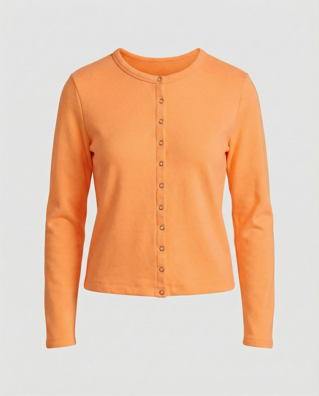 Damen Langarmshirt mit Druckknöpfen