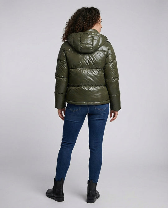 Damen Puffy Jacke Kapuze | R&B