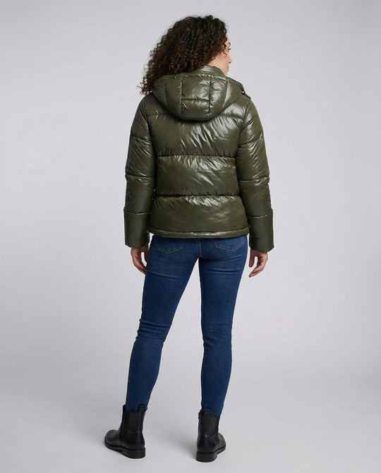 R&B | Damen Puffy Jacke mit Kapuze