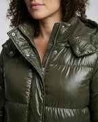 Damen Puffy Jacke Kapuze | R&B