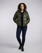 Damen Puffy Jacke Kapuze | R&B