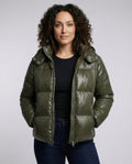Damen Puffy Jacke Kapuze | R&B