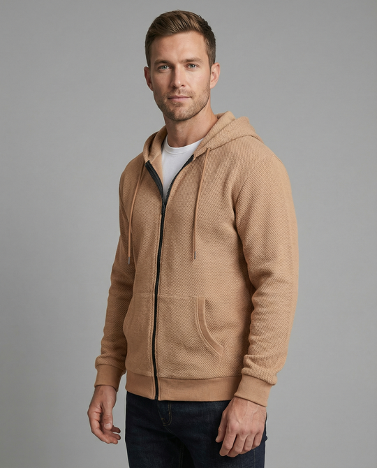 Sportliche Kapuzenjacke Herren mit modernem Mesh-Design