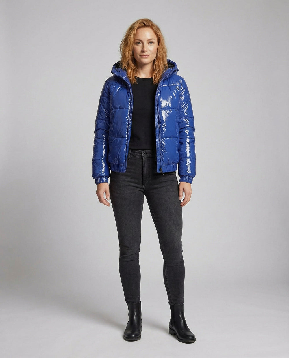 Hochglänzende Damen Steppjacke | R&B