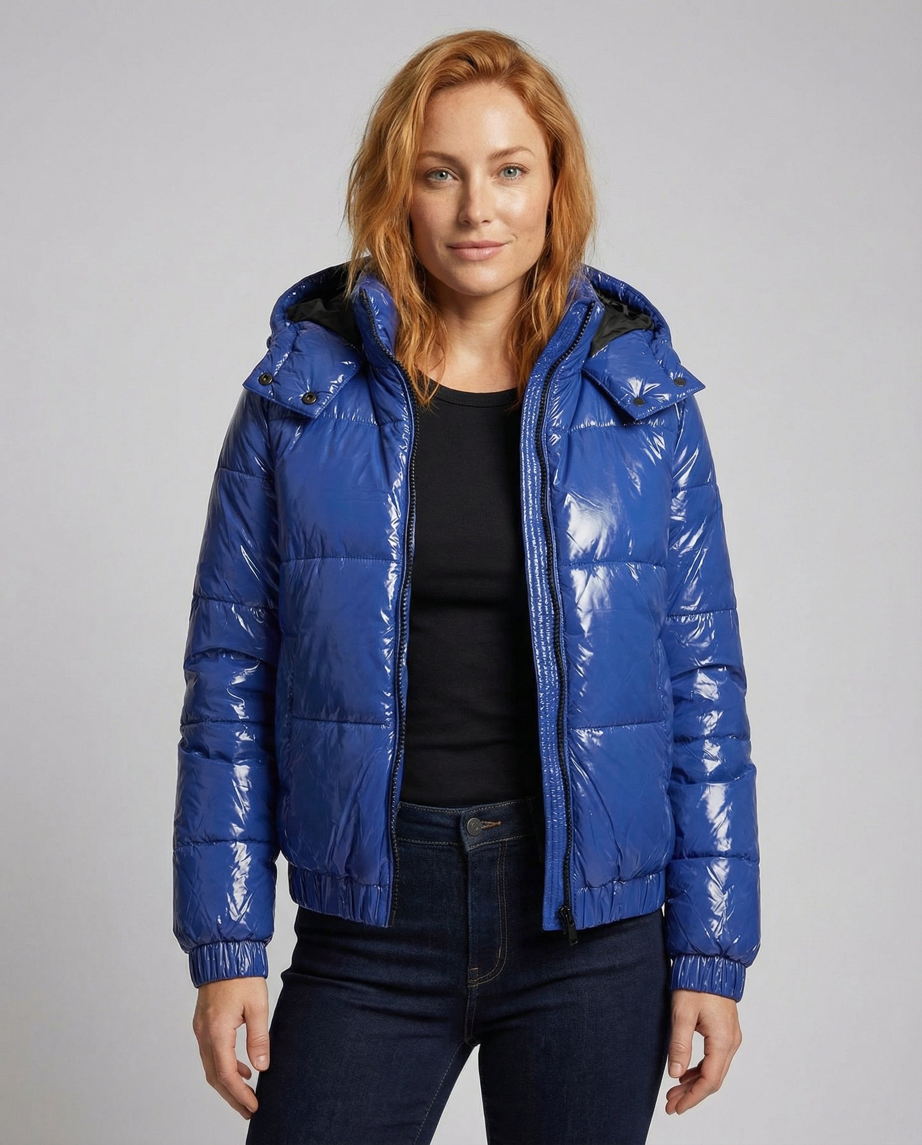 Hochglänzende Damen Steppjacke | R&B