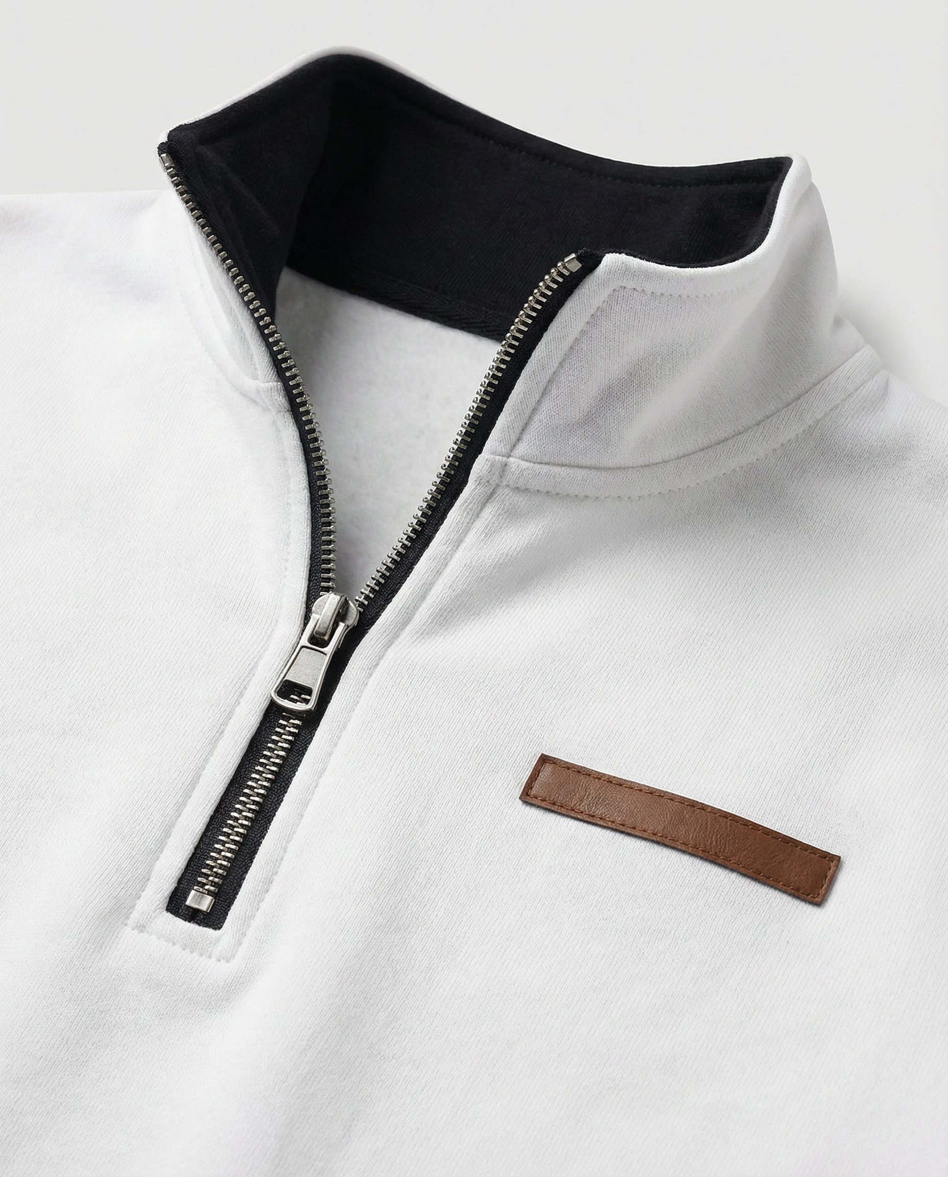 Herren Hochwertiger Fleece-Pullover mit halbem Reißverschluss R&B