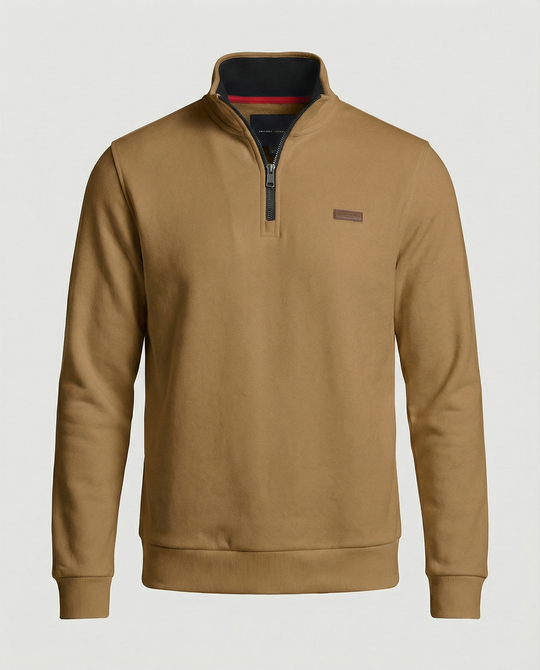 Herren Hochwertiger Fleece-Pullover mit halbem Reißverschluss R&B