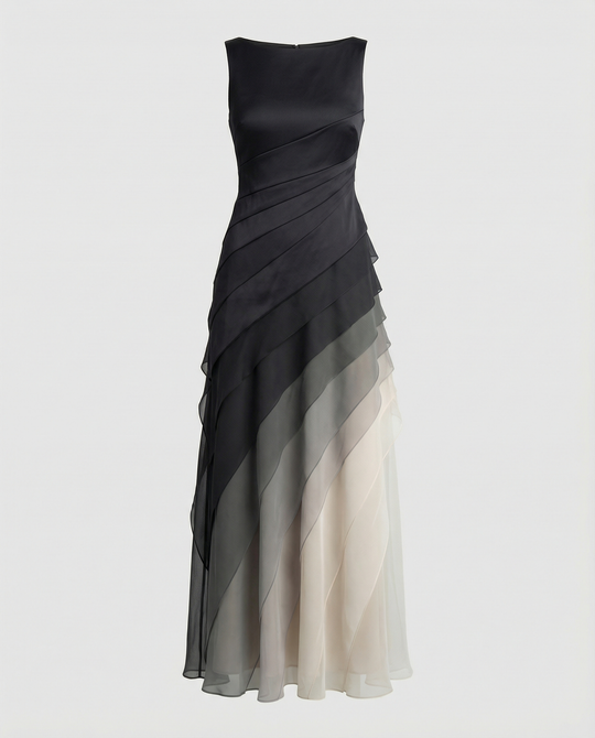 Damen Elegantes Kleid mit Figurbetonendem Schnitt & Ombre-Farbe | R&B