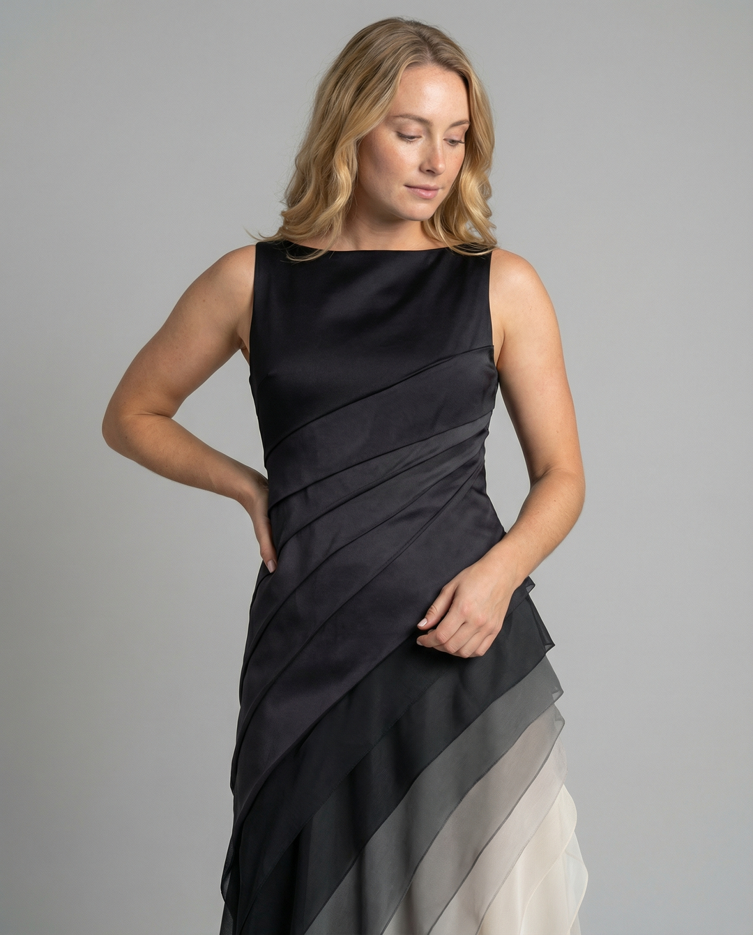 Damen Elegantes Kleid mit Figurbetonendem Schnitt & Ombre-Farbe | R&B