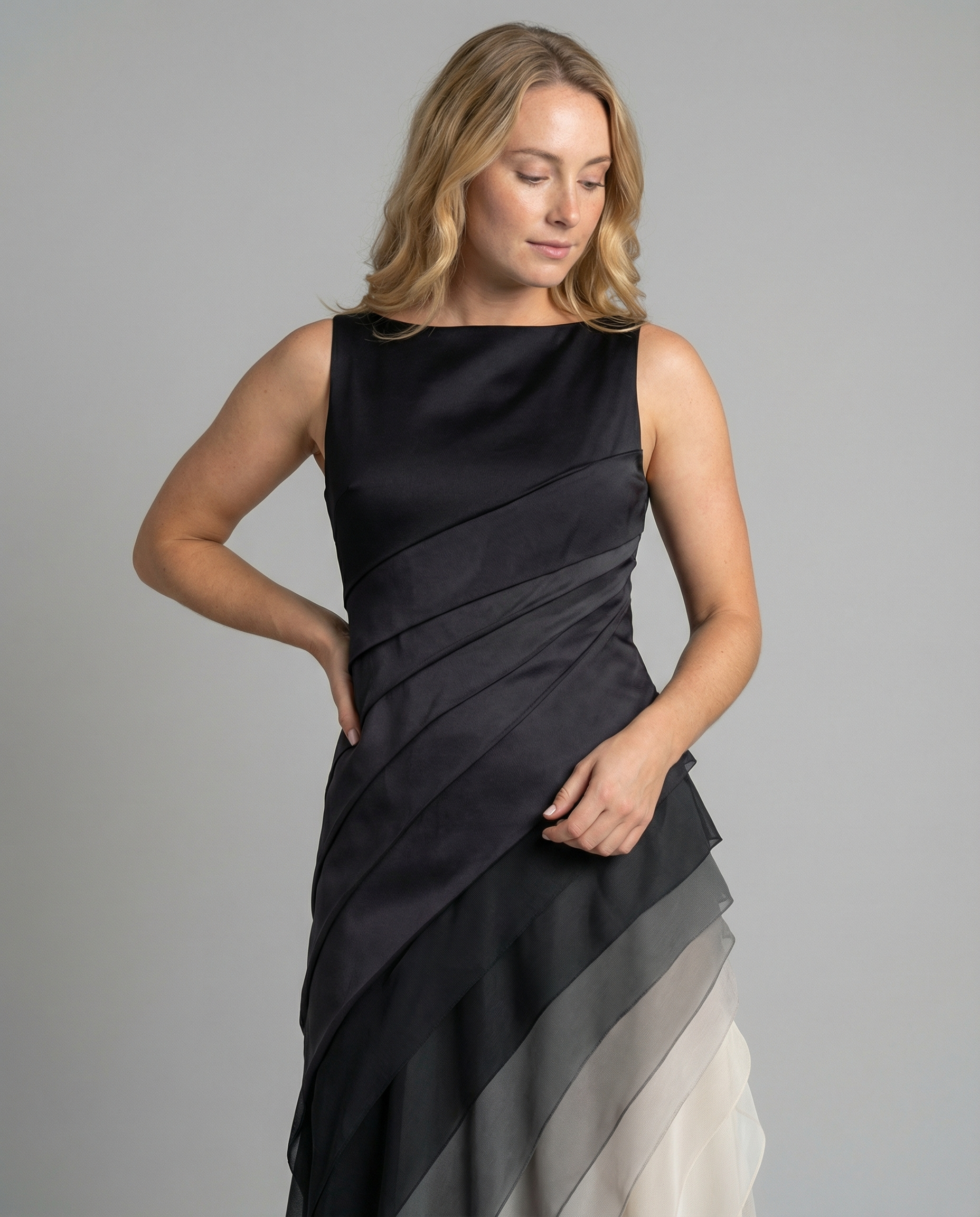 Damen Elegantes Kleid mit Figurbetonendem Schnitt & Ombre-Farbe | R&B