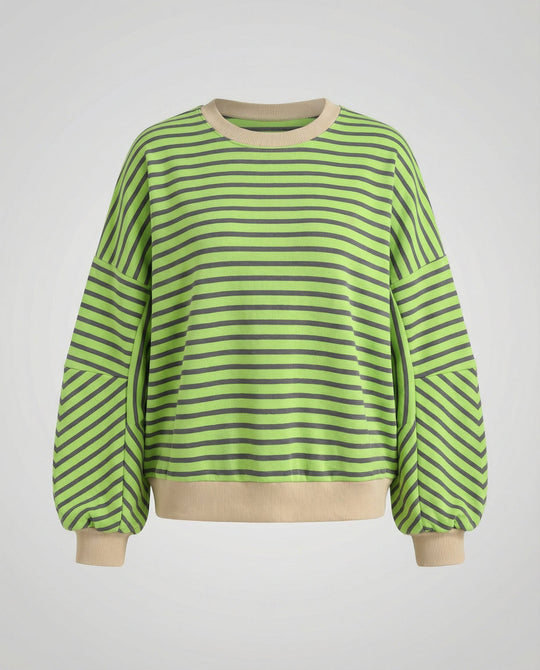 Boxy Sweatshirt Damen Gestreift | R&B