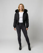 Stylische Warme Cropped Daunenjacke Damen | R&B