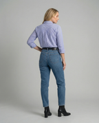 Damen Hemdbluse Langarm mit feinen Streifen