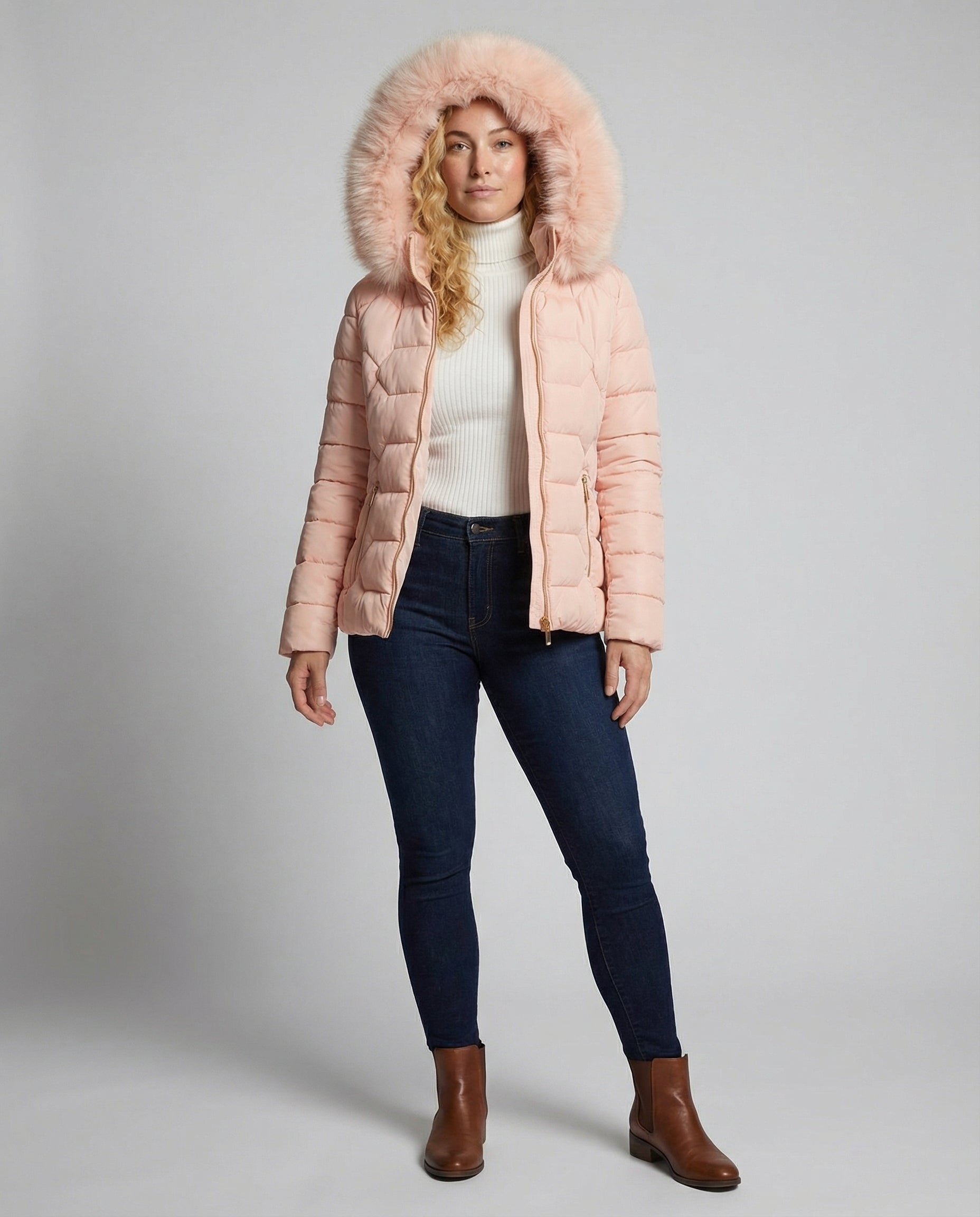 Damen Winterjacke Kunstfell | R&B