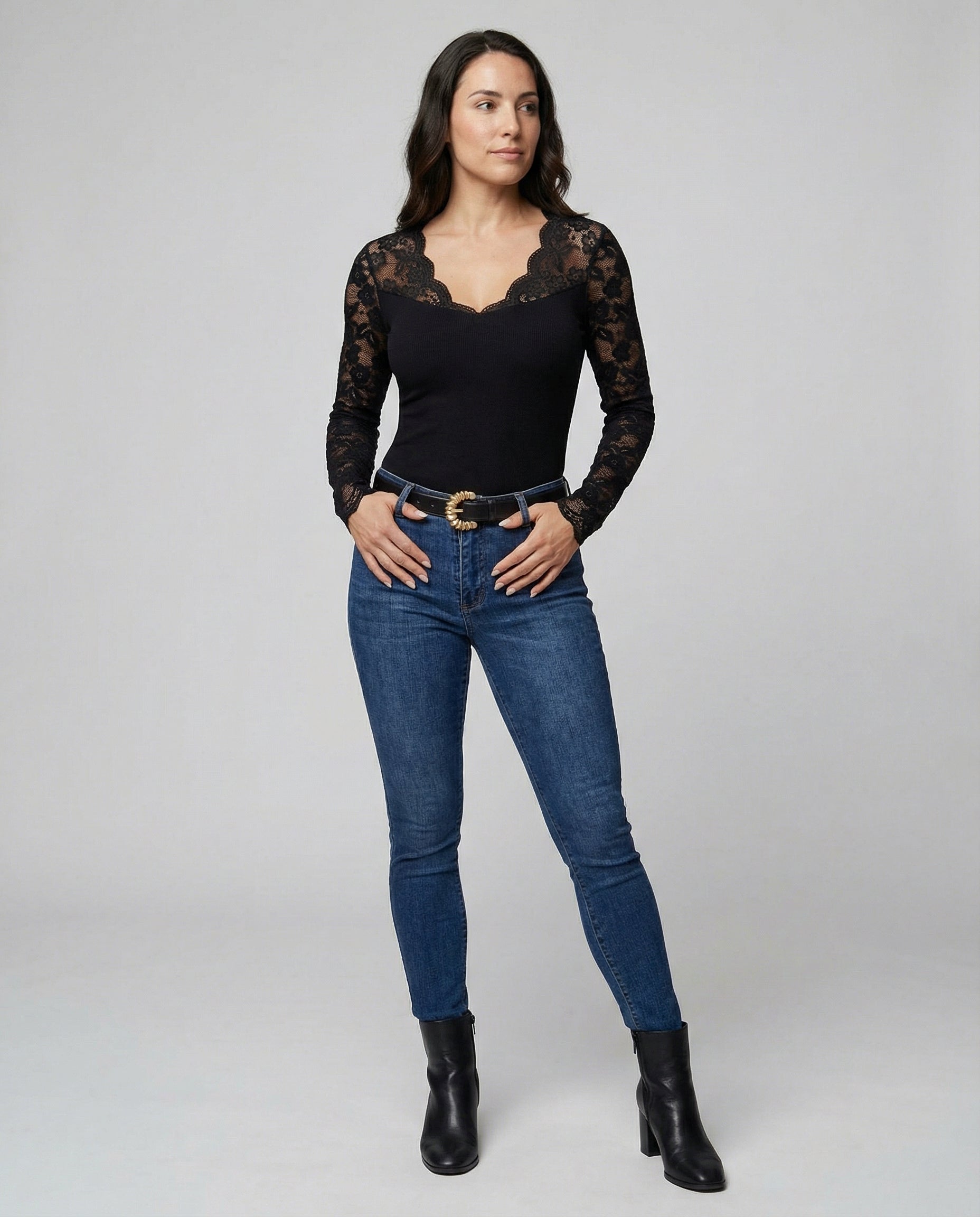 Eleganter Damen Spitzen-Bodysuit | R&B
