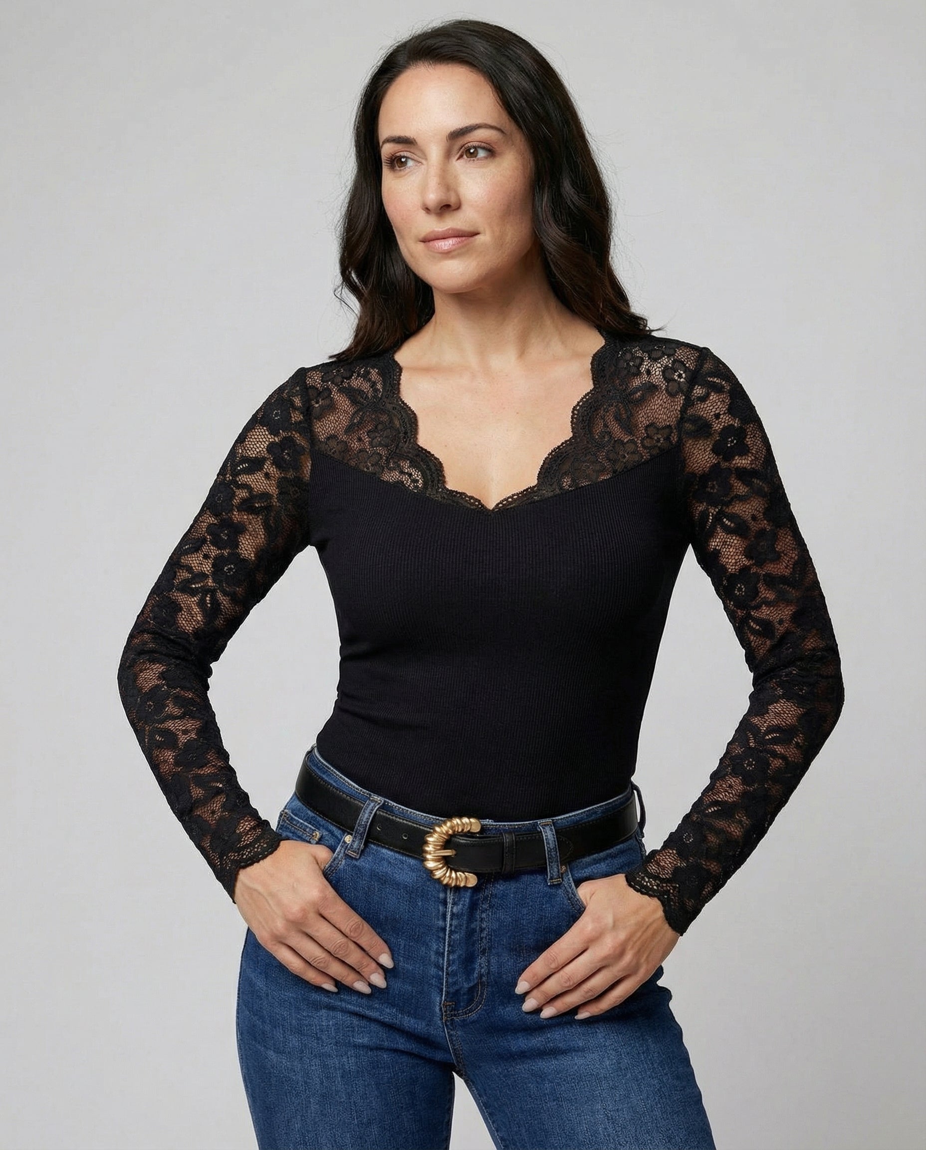 Eleganter Damen Spitzen-Bodysuit | R&B