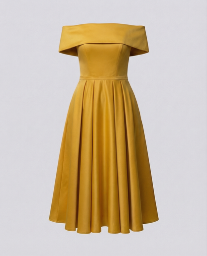 Vielseitiges trägerloses Satin-Kleid für Partys
