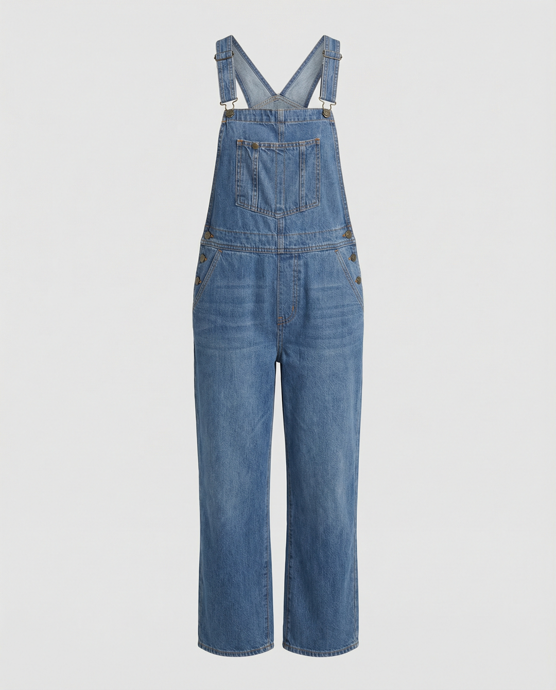 Damen Latzhose Jeans im lässigen Schnitt mit Taschen
