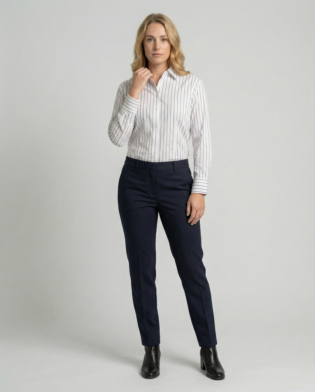 Damen Hemdbluse gestreift klassischer Schnitt