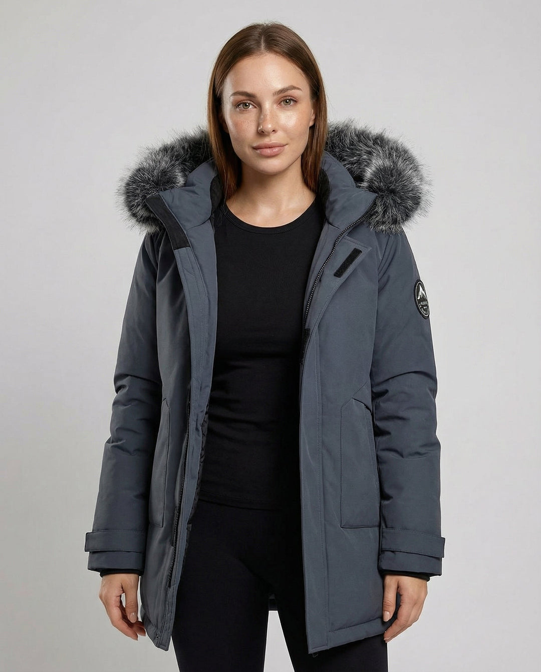 Warmer Winterparka Damen Kapuze | R&B