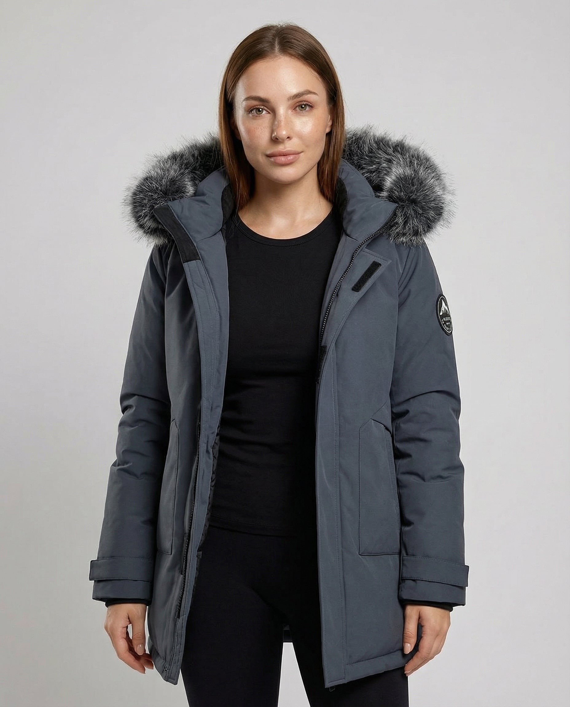 Warmer Winterparka Damen Kapuze | R&B