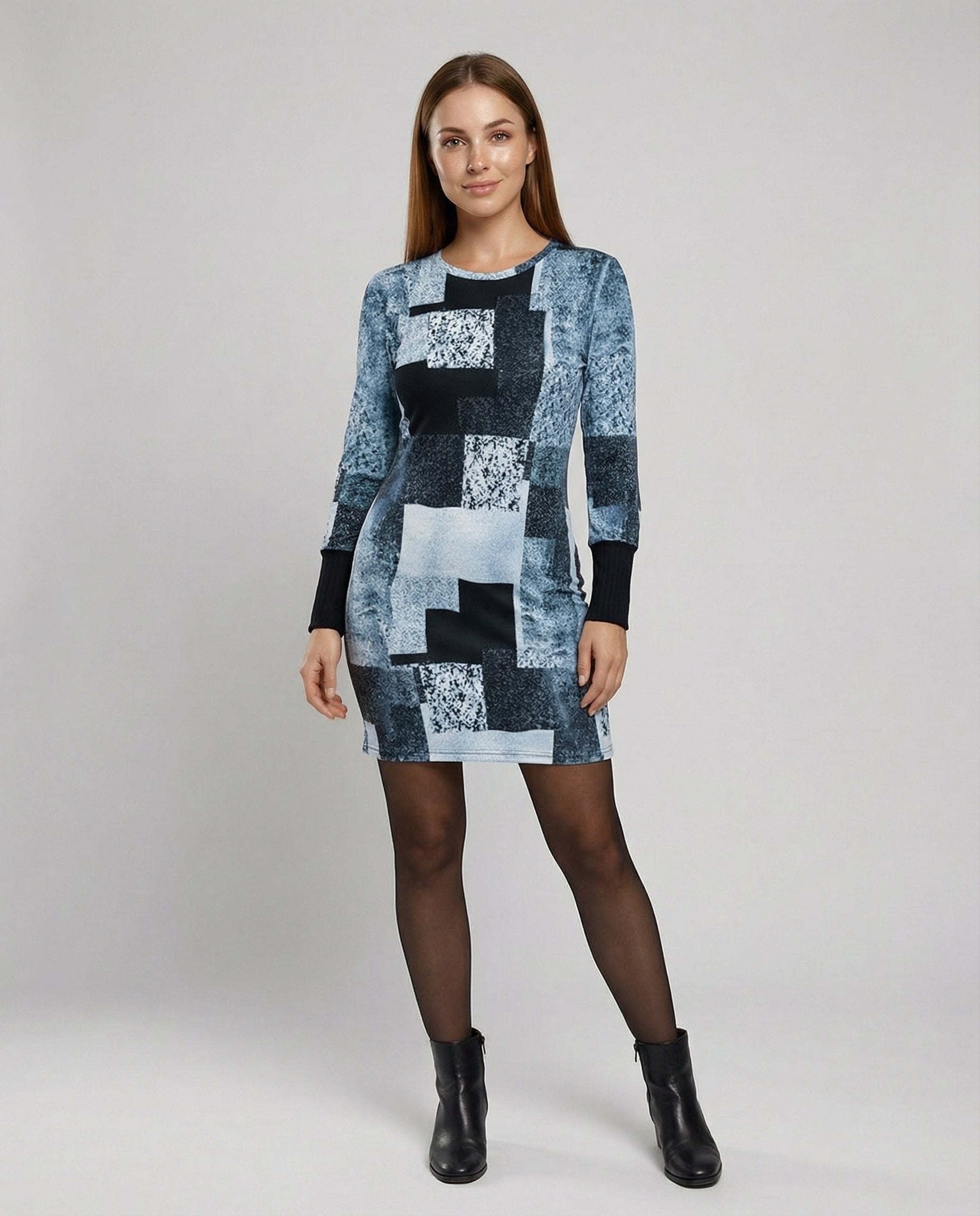 Damen Strickkleid Geometrisch | R&B