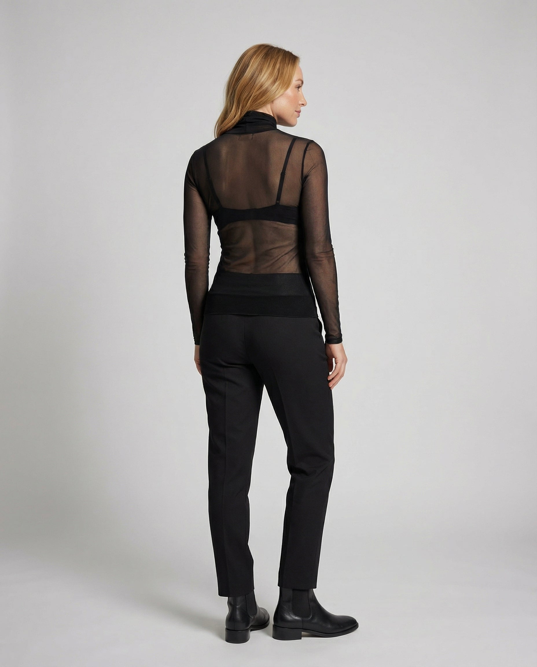 Transparente Turtleneck Bluse Damen | R&B