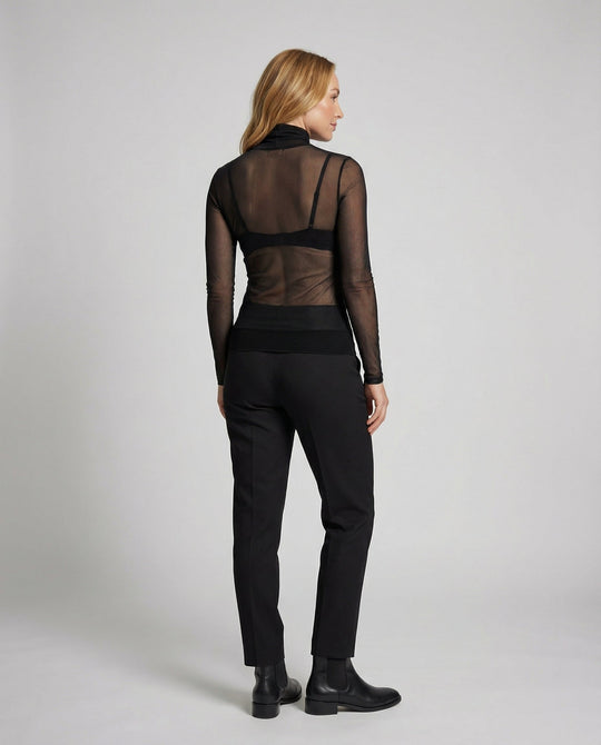 Transparente Turtleneck Bluse Damen | R&B