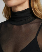 Transparente Turtleneck Bluse Damen | R&B