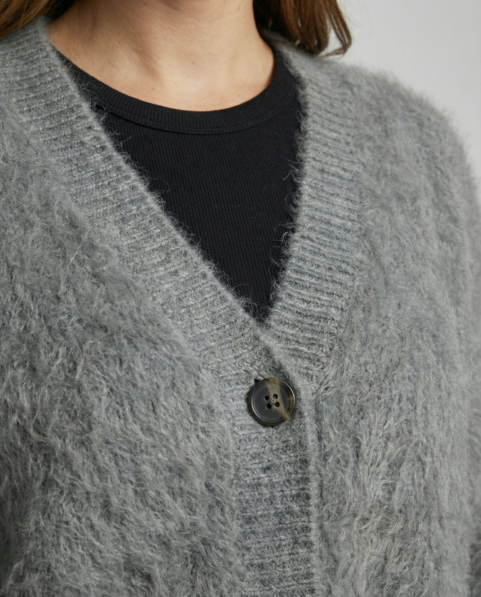 Kuschelige Mohair Strickjacke Damen | R&B