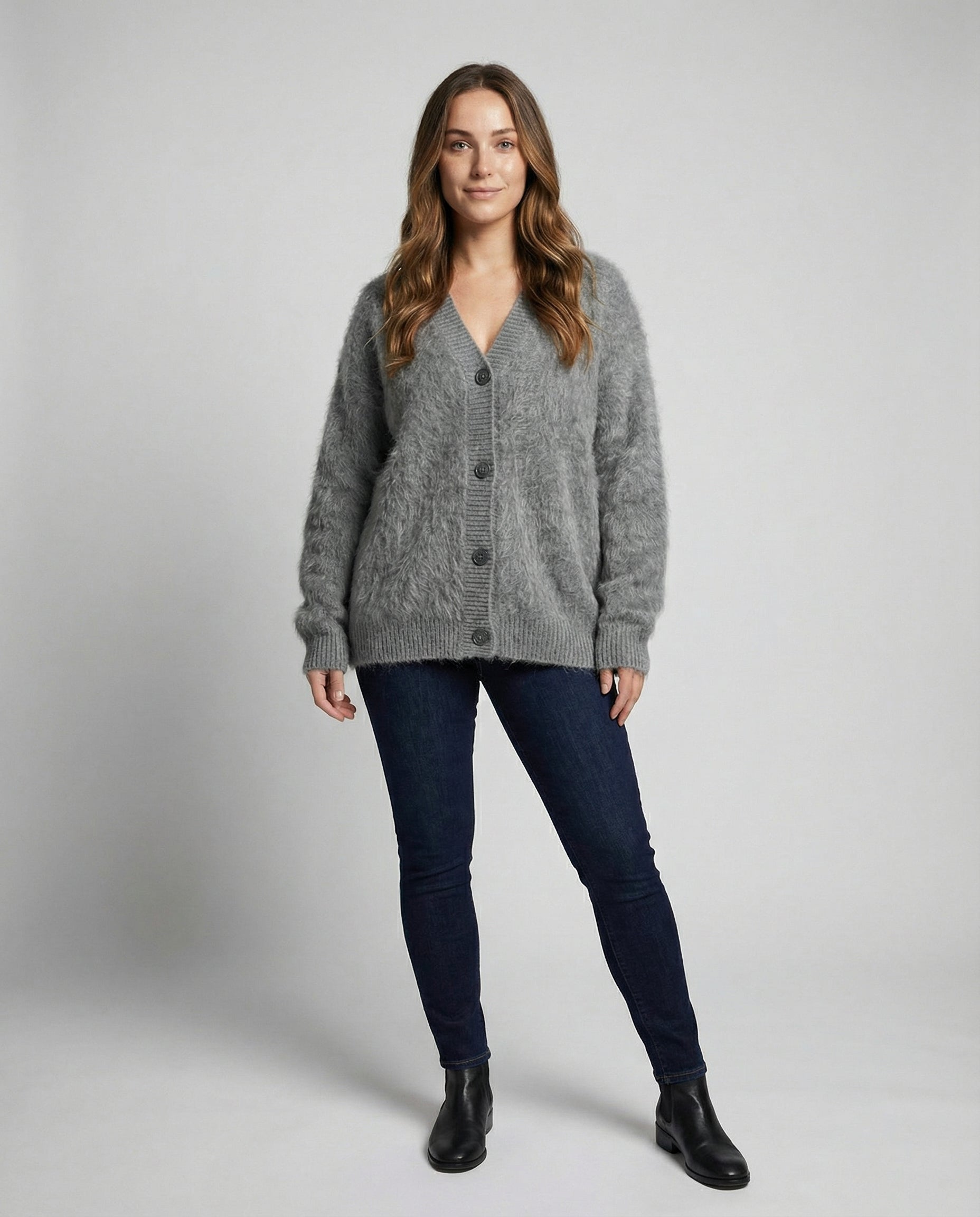 Kuschelige Mohair Strickjacke Damen | R&B