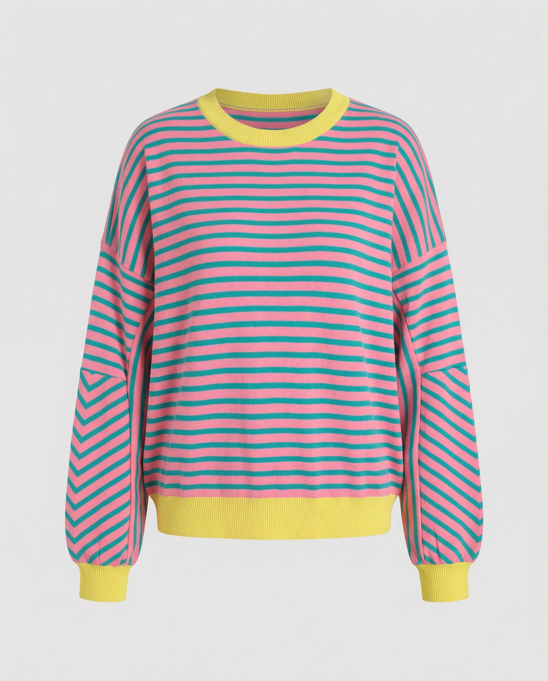 Boxy Sweatshirt Damen Gestreift | R&B