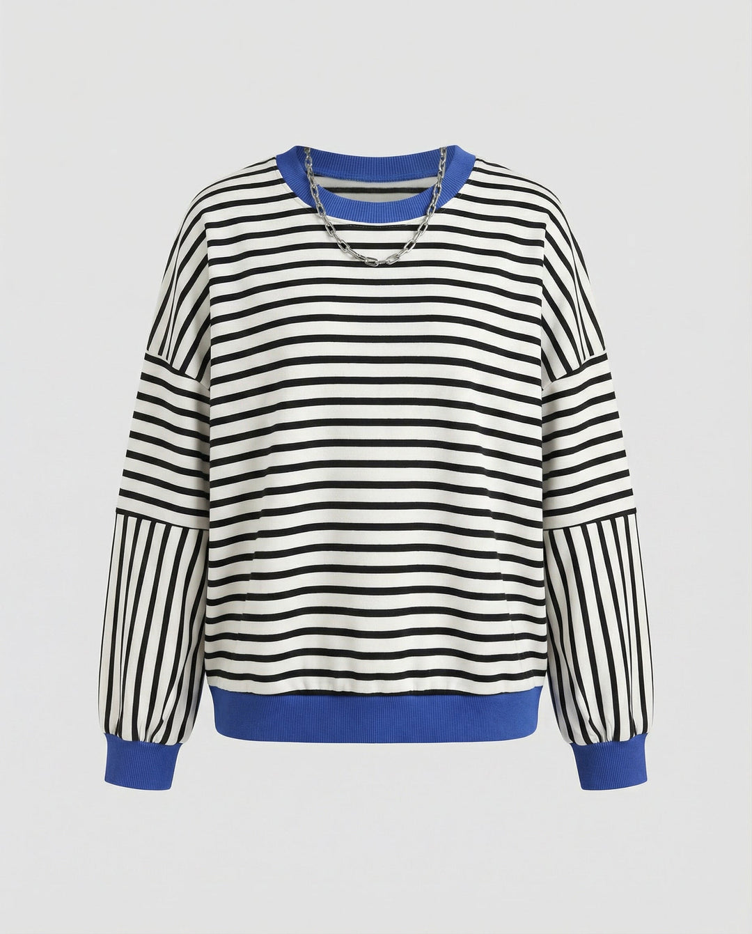 Boxy Sweatshirt Damen Gestreift | R&B